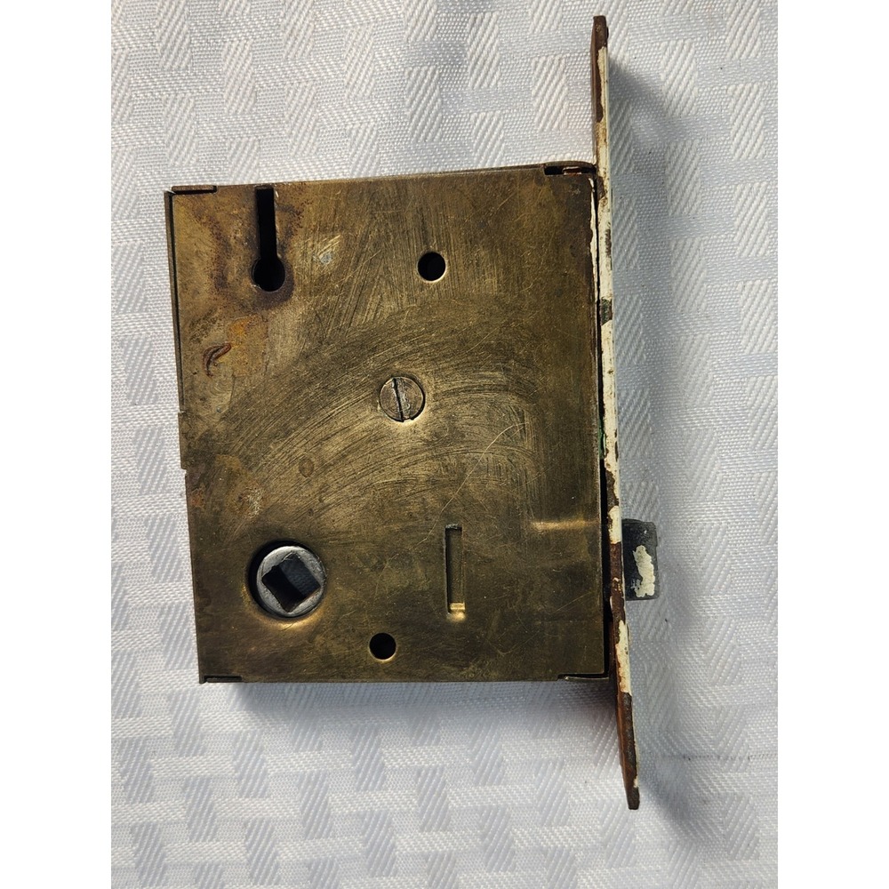 Vintage PENN Mortise Door Lock Cast Iron Metal Restoration